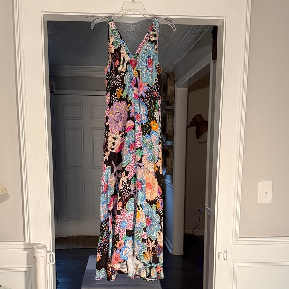 Johnny Was Floral Sleeveless Maxi Dress